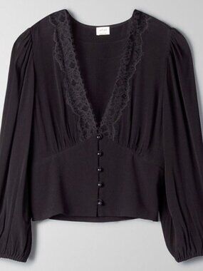 nwot Wilfred Romance me blouse blk xs